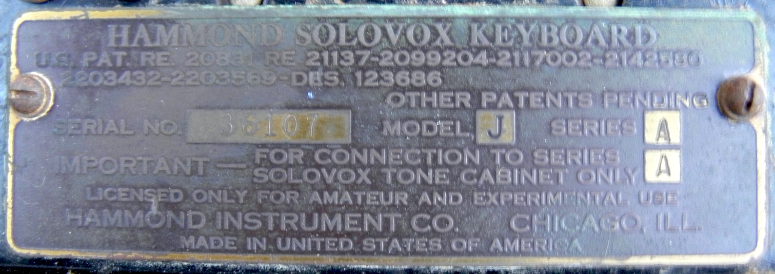 Recently Picked Up A Hammond Solovox Vintage Synth Explorer Forums